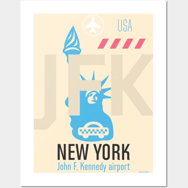 JFK airport classic Wall Art by Woohoo